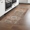 Edge Collections - 7' - Brown - Stain-Resistant Medallion Runner Rug for Home Warmth - 1 Piece